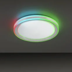 LED Deckenleuchte 48,5x48,5cm rund weiß dimmbar Farbspiel CCT LED Panel