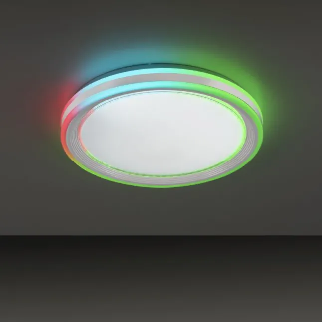 LED Deckenleuchte 48,5x48,5cm rund weiß dimmbar Farbspiel CCT LED Panel