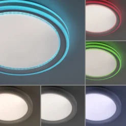 LED Deckenleuchte 48,5x48,5cm rund weiß dimmbar Farbspiel CCT LED Panel