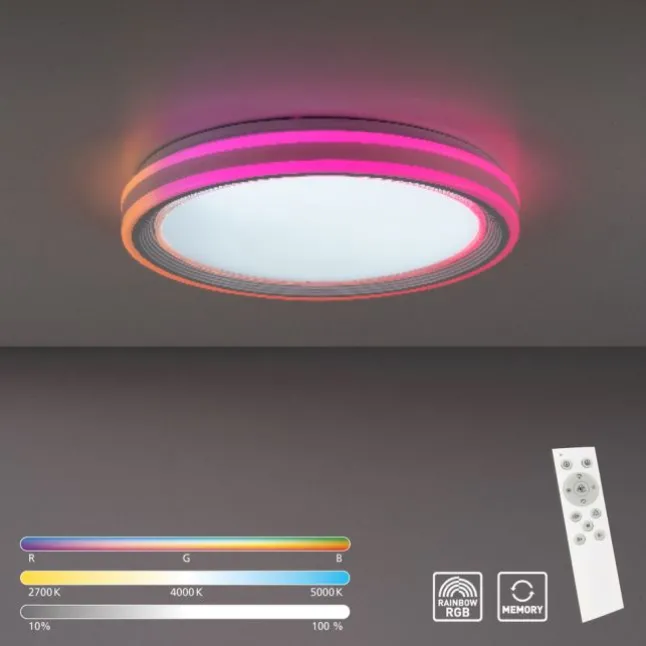 LED Deckenleuchte 48,5x48,5cm rund weiß dimmbar Farbspiel CCT LED Panel