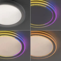 LED Deckenleuchte 48,5x48,5cm rund weiß dimmbar Farbspiel CCT LED Panel