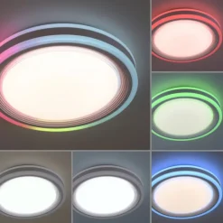 LED Deckenleuchte 40x40cm rund weiß dimmbar Farbspiel CCT LED Panel