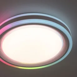 LED Deckenleuchte 40x40cm rund weiß dimmbar Farbspiel CCT LED Panel