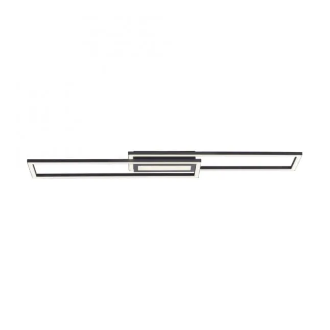 LED Deckenleuchte 95x17,5cm schwarz flach Memoryfunktion schlichtes Panel