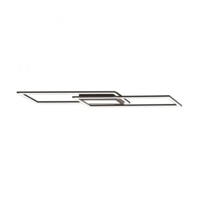 LED Deckenleuchte 100x17,9cm schwarz flach Memoryfunktion schlichtes Panel