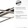 LED Deckenleuchte 106x37cm schwarz flach Memoryfunktion schlichtes Panel