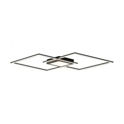 LED Deckenleuchte 106x37cm schwarz flach Memoryfunktion schlichtes Panel
