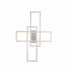 LED Deckenleuchte 101,5x71cm silberfarbig RGB Rainbow Farben dimmbar CCT