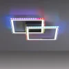 LED Deckenleuchte 44,5x44,5cm silberfarbig drehbar RGB Rainbow Farben dimmbar
