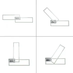 LED Deckenleuchte 72x210cm silberfarbig RGB Rainbow Farben dimmbar CCT