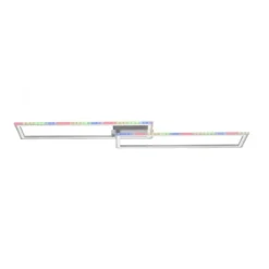 LED Deckenleuchte 72x210cm silberfarbig RGB Rainbow Farben dimmbar CCT