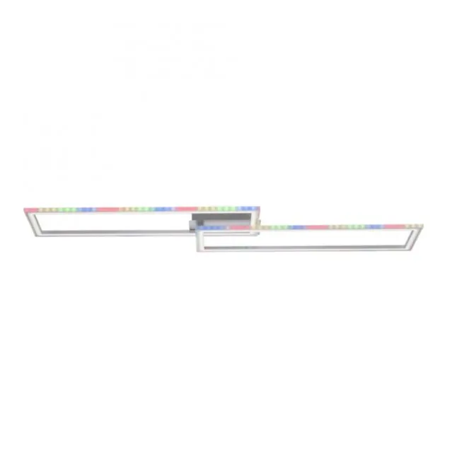 LED Deckenleuchte 72x210cm silberfarbig RGB Rainbow Farben dimmbar CCT