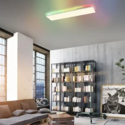 LED Deckenleuchte 100,5x25,5cm weiß rechteckig RGB+CCT dimmbar Panel