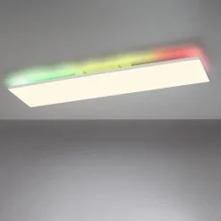 LED Deckenleuchte 100,5x25,5cm weiß rechteckig RGB+CCT dimmbar Panel