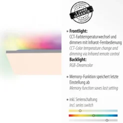 LED Deckenleuchte 100,5x25,5cm weiß rechteckig RGB+CCT dimmbar Panel