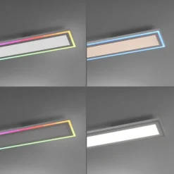 LED Deckenleuchte 100x18cm weiss flach Rainbow RGB Alleskönner
