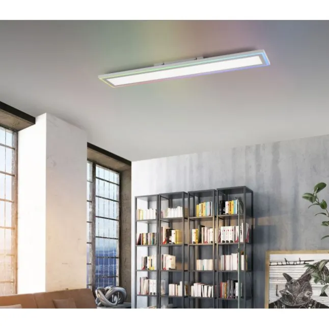 LED Deckenleuchte 100x18cm weiss flach Rainbow RGB Alleskönner