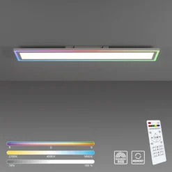 LED Deckenleuchte 100x18cm weiss flach Rainbow RGB Alleskönner