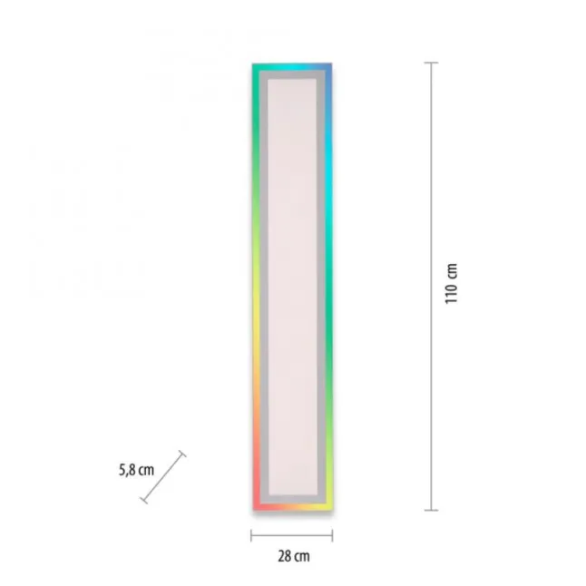 LED Deckenleuchte 100x18cm weiss flach Rainbow RGB Alleskönner