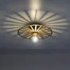 LED Deckenleuchte 30x30 messing matt farbig rund Speichenoptik Wandlampe