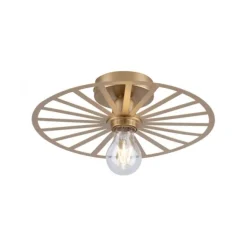 LED Deckenleuchte 30x30 messing matt farbig rund Speichenoptik Wandlampe