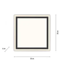 LED Deckenleuchte 30x30 schwarz dimmbar CCT steuerbar über App
