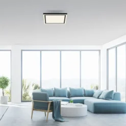 LED Deckenleuchte 30x30 schwarz dimmbar CCT steuerbar über App