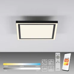 LED Deckenleuchte 30x30 schwarz dimmbar CCT steuerbar über App