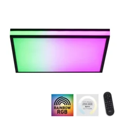 LED Deckenleuchte 45x45 schwarz quadratisch RGB Dreamcolor dimmbar Panel