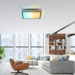 LED Deckenleuchte 45x45 schwarz quadratisch RGB Dreamcolor dimmbar Panel