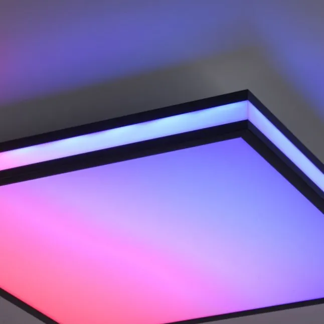 LED Deckenleuchte 45x45 schwarz quadratisch RGB Dreamcolor dimmbar Panel