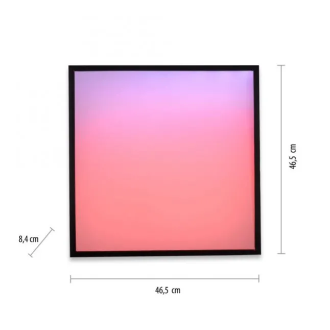 LED Deckenleuchte 45x45 schwarz quadratisch RGB Dreamcolor dimmbar Panel