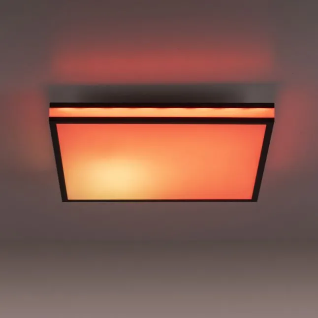 LED Deckenleuchte 45x45 schwarz quadratisch RGB Dreamcolor dimmbar Panel