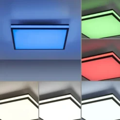 LED Deckenleuchte 45x45 schwarz quadratisch RGB Dreamcolor dimmbar Panel