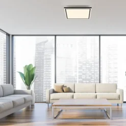 LED Deckenleuchte 45x45 schwarz steuerbar über App dimmbar