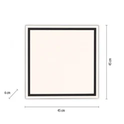 LED Deckenleuchte 45x45 schwarz steuerbar über App dimmbar