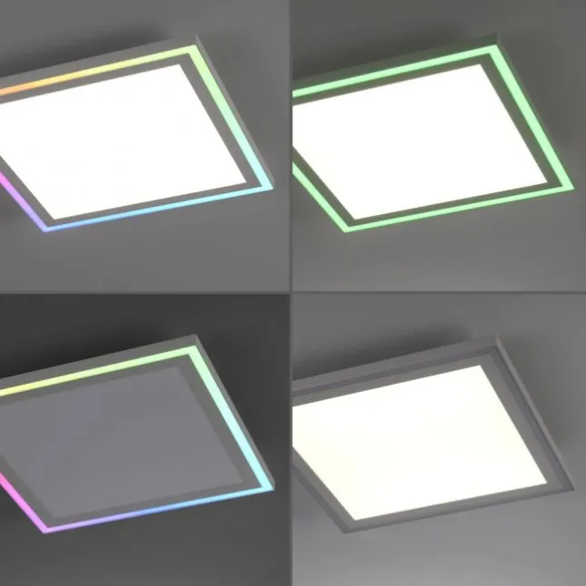 LED Deckenleuchte 40x40 weiss flach Rainbow RGB Fernbedienung Alleskönner