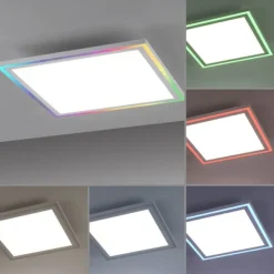 LED Deckenleuchte 40x40 weiss flach Rainbow RGB Fernbedienung Alleskönner