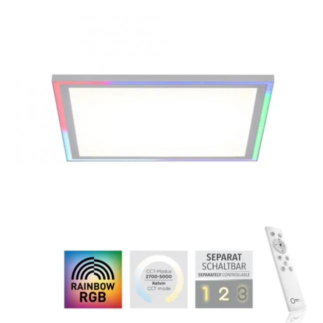 LED Deckenleuchte 40x40 weiss flach Rainbow RGB Fernbedienung Alleskönner