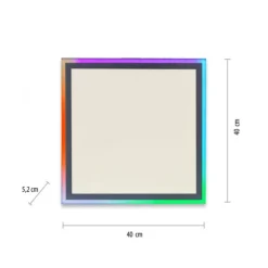 LED Deckenleuchte 40x40 weiss flach Rainbow RGB Fernbedienung Alleskönner