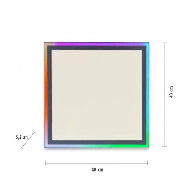 LED Deckenleuchte 40x40 weiss flach Rainbow RGB Fernbedienung Alleskönner