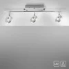LED-Deckenstrahler, Aluminium, 3 Leuchtköpfe, warmweiße Lichtfarbe, modern
