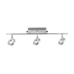 LED-Deckenstrahler, Aluminium, 3 Leuchtköpfe, warmweiße Lichtfarbe, modern