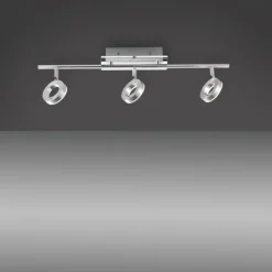 LED-Deckenstrahler, Aluminium, 3 Leuchtköpfe, warmweiße Lichtfarbe, modern
