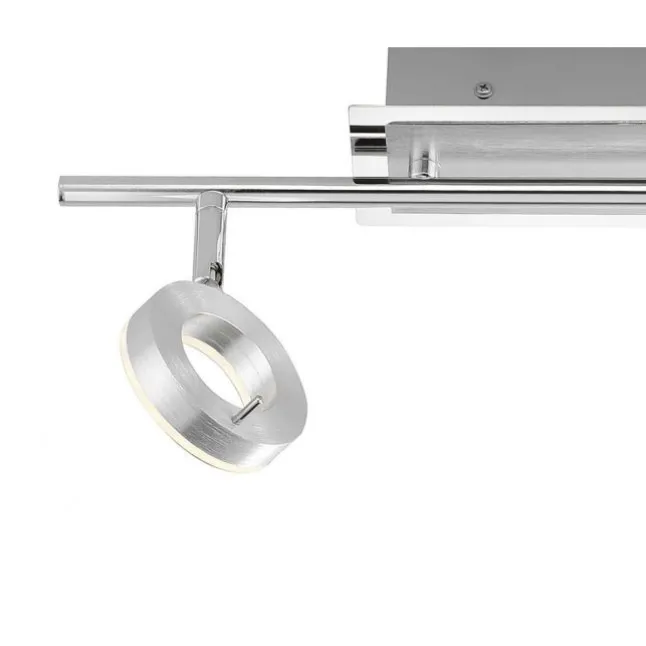 LED-Deckenstrahler, Aluminium, 2 Leuchtköpfe, warmweiße Lichtfarbe, modern