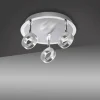 LED-Deckenstrahler, aluminium-matt, 3 Leuchtköpfe, warmweiße Lichtfarbe