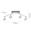 LED Deckenstrahler, aluminiumfarben, schwenkbar, runde Leuchtköpfe, modern