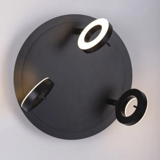 LED Deckenstrahler anthrazit rund 3 flammig drehbar spritzwasserschutz