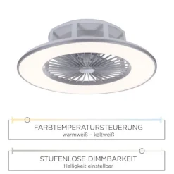 LED-Deckenventilator, Fernbedienung, CCT, Ventilator, Timer, Geschwindigkeit einstellbar
