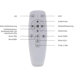 LED-Deckenventilator, Fernbedienung, CCT, Ventilator, Timer, Geschwindigkeit einstellbar
